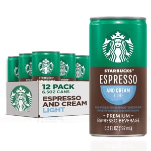 Starbucks Ready to Drink Coffee, Espresso & Cream Light 6.5-oz. 12-Pack: $16 via Subscribe & Save