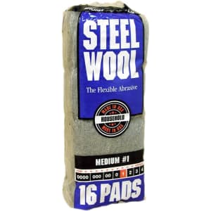 Homax Medium Grade Steel Wool Pads 16-Pack: $3.27