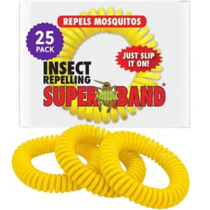 Superband Mosquito Repellent Bracelet 25-Pack: $9.99 Superband Mosquito Repellent Bracelet 25-Pack: $9.99