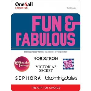 $50 Fun & Fabulous Gift Card: $42.50 $50 Fun & Fabulous Gift Card: $42.50