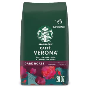 Starbucks Caffè Verona 28-oz. 100% Arabica Ground Coffee: $7,77 via Sub & Save Starbucks Caffè Verona 28-oz. 100% Arabica Ground Coffee: $7,77 via Sub & Save