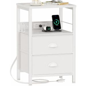 Furologee End Table with Charging Station: $35 Furologee End Table with Charging Station: $35