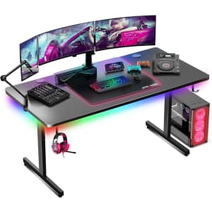 GTRacing 55" LED Gaming Desk: $69.99