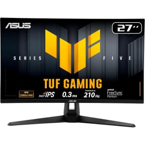 ASUS TUF Gaming 27" 1440p HDR 210Hz IPS FreeSync Gaming Monitor: $199 ASUS TUF Gaming 27" 1440p HDR 210Hz IPS FreeSync Gaming Monitor: $199