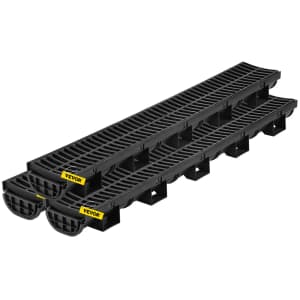 Vevor Driveway Trench Drain System 3-Pack: $58