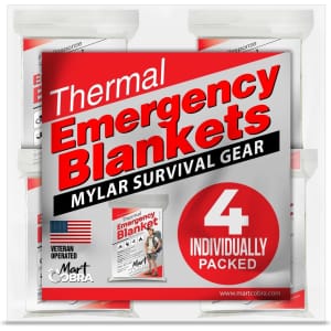 Thermal Emergency Blanket 4-Pack: $5.45 Thermal Emergency Blanket 4-Pack: $5.45