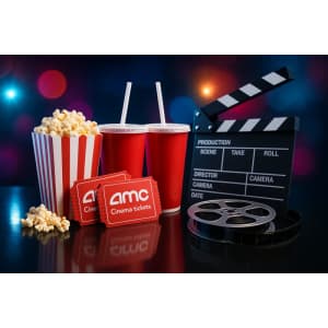 AMC Tickets for 2 w/ Drinks and Popcorn: $25