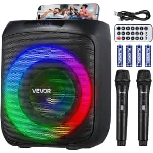 Vevor 6.5" Portable Karaoke Machine with 2 Wireless Microphones: $19.99 Vevor 6.5" Portable Karaoke Machine with 2 Wireless Microphones: $19.99