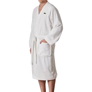 Lacoste Men's or Women's Cotton Bath Robe: $40