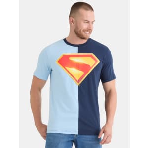Superman Men's Two Tone Graphic T-Shirt: $6.78