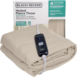 Black+Decker Heated Fleece Throw: $24.06