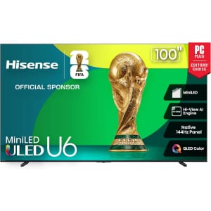 Hisense U6 Series 100U65QF 100" 4K UHD Smart TV: $1,669.99