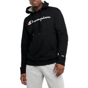 Champion Men's Fleece Script Logo Hoodie: from $11