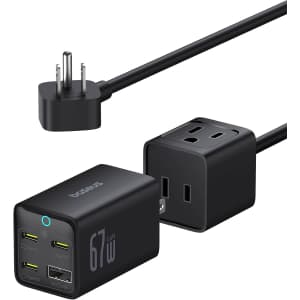 Baseus 67W Charging Station / 5-in-1 Travel Power Strip: $24.99