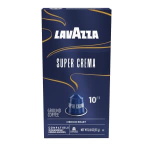 Lavazza 10-Count Super Crema Aluminum Capsules: $6.65 w/ Subscribe & Save