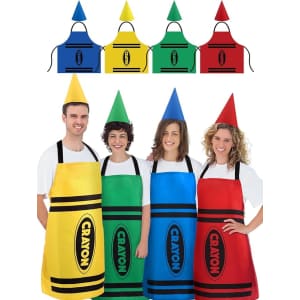 Crayon Apron and Cone Hat Costume 4-Pack: $23