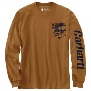 Carhartt Men's Heavyweight Long Sleeve Pocket T-Shirt: $13