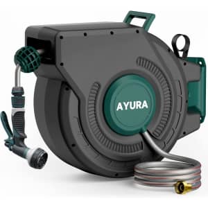 100-Foot Retractable Garden Hose Reel: $60 100-Foot Retractable Garden Hose Reel: $60