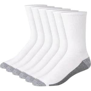 Hanes Men's Max Cushioned Crew Socks 6-Pack: $8 Hanes Men's Max Cushioned Crew Socks 6-Pack: $8