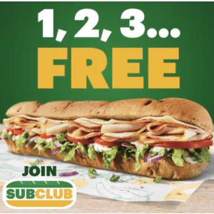 Subway Sub Club: Every 4th footlong free
