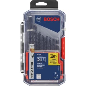 Bosch 21-Piece Black Oxide Drill Bit Set: $25