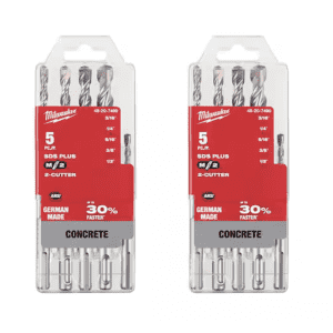 Milwaukee 2-Cutter SDS-PLUS Carbide Hammer Drill Bit Set: $29