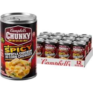 Campbell's Chunky Chipotle Chicken Corn Chowder 12-Pack: $15.36