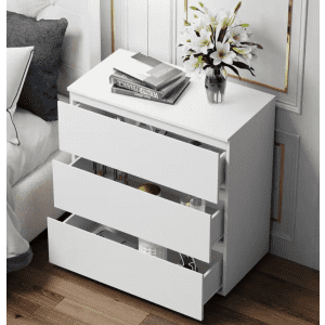 3-Drawer Bedside Table: $84 3-Drawer Bedside Table: $84