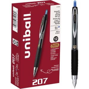 Uni-Ball 207 Retractable Fraud Prevention Gel Pen 12-Pack: $7.47 via Sub. & Save