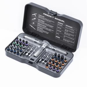 Vman 40-in-1 Magnetic Ratcheting Screwdriver Set: $17.01