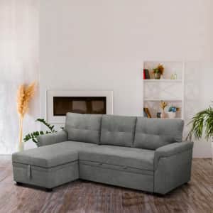 Maykoosh 85" Velvet L-Shaped Sleeper Sofa w/ Storage Chaise: $300.16 Maykoosh 85" Velvet L-Shaped Sleeper Sofa w/ Storage Chaise: $300.16