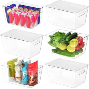Baleine Clear Stackable Storage Bins w/ Lids 6-Pack: $29