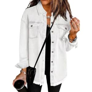 Women's Oversized Denim Shacket: $19.99 Women's Oversized Denim Shacket: $19.99