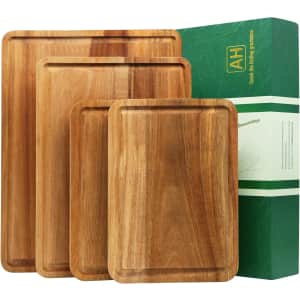 Arzhom Set of 4 Wood Cutting Boards: $55.19 Arzhom Set of 4 Wood Cutting Boards: $55.19
