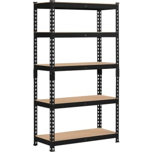Topeakmart 5-Tier Adjustable Metal Storage Shelves: $29.74