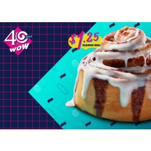 Cinnabon Classic Roll: $1.25 on August 22