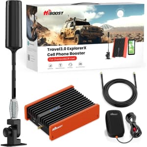 HiBoost Travel 3.0 ExplorerX 5G & 4G LTE Cell Phone Signal Booster: $439 HiBoost Travel 3.0 ExplorerX 5G & 4G LTE Cell Phone Signal Booster: $439