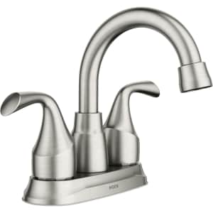 Moen Idora Spot Resist Two-Handle Bathroom Faucet: $37