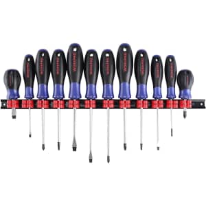 WorkPro 12-Piece Magnetic Screwdrivers Set w/ Organizer: $20