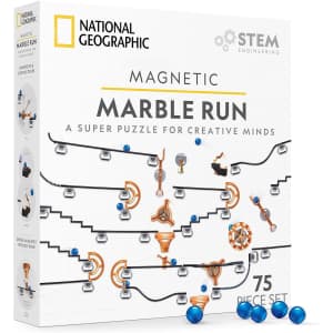 National Geographic 75-Piece Magnetic Marble Run: $31 National Geographic 75-Piece Magnetic Marble Run: $31