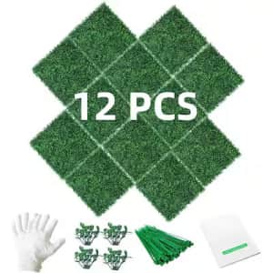20" x 20" Artificial Boxwood Hedge Greenery Panels 12-Pack: $44 20" x 20" Artificial Boxwood Hedge Greenery Panels 12-Pack: $44