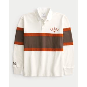Hollister Men's Heavyweight University of Texas Rugby Polo Shirt: $15