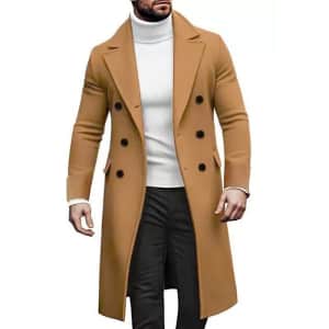 Men's Overcoat Trench Coat: $19