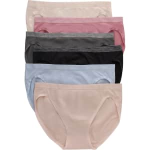 Hanes Women's Seamless Bikini 6-Pack: $9
