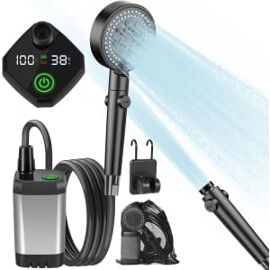 AlpsWolf Portable Camping Shower with 6,000mAh Battery: $24.99