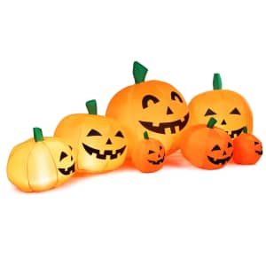 Gymax 7.5-Foot Inflatable LED Halloween Pumpkin Patch: $49.99