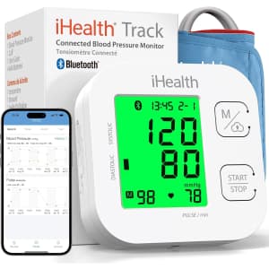 iHealth Track Smart Upper Arm Blood Pressure Monitor: $27.98 iHealth Track Smart Upper Arm Blood Pressure Monitor: $27.98