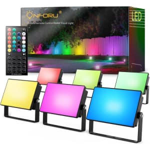Onforu RGBW LED Flood Light Outdoor: $29.99