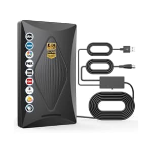 HDTV Antenna w/ Signal Boost: $12.99