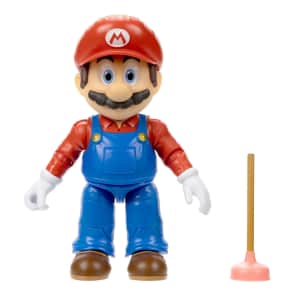 Super Mario Movie 5" Mario Action Figure w/ Plunger Accessory: $5 Super Mario Movie 5" Mario Action Figure w/ Plunger Accessory: $5